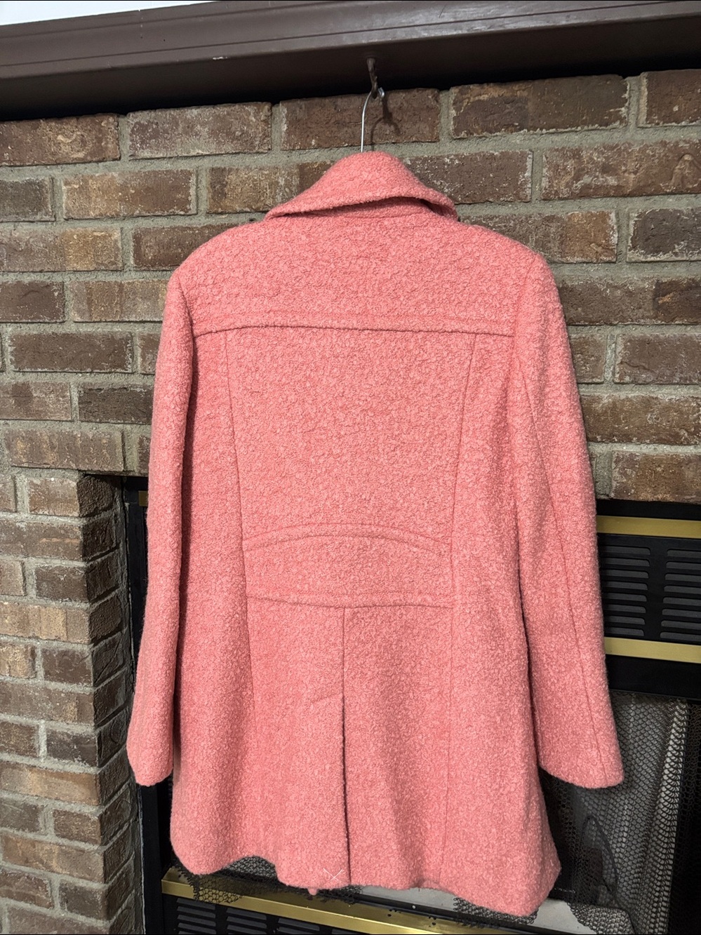 Loft Textured Wool Blend Moto Pea Coat Sutton Pink Size S NWT - Picture 3 of 16